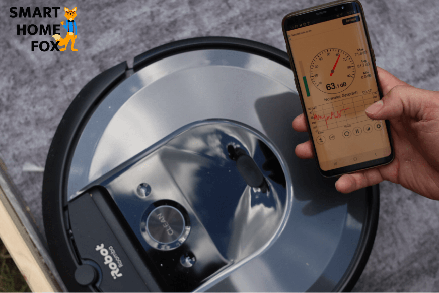 Geräuschbelastung des Roomba i7+ wird gemessen